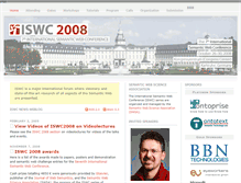 Tablet Screenshot of iswc2008.semanticweb.org