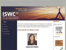 Tablet Screenshot of iswc2012.semanticweb.org